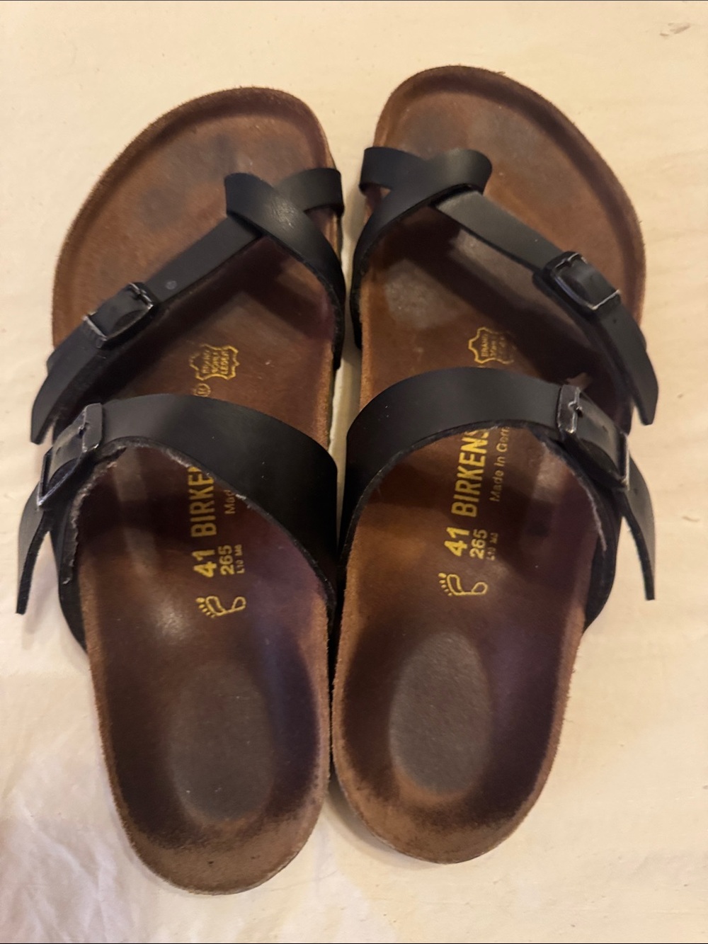 Birkenstock Black Cross-Strap Leather Sandals